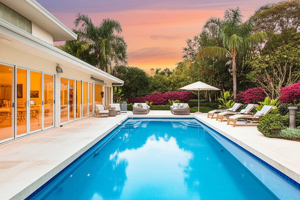 Professional commercial pool installation for hotels and resorts